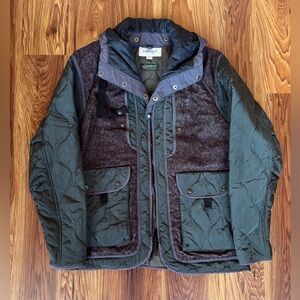 Eastlogue Nylon Wool Military Parka / Sherpa Liner Jacket (Size L)